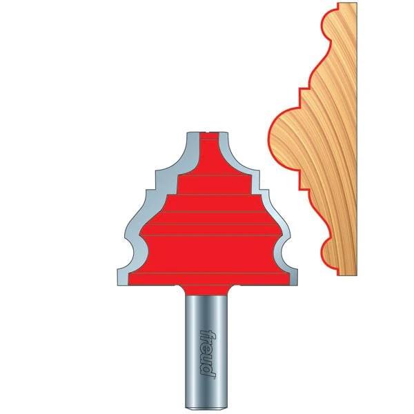 Chair Rail Router Bit - 1/2" SH - Profile:#300 Lower Chair Rail